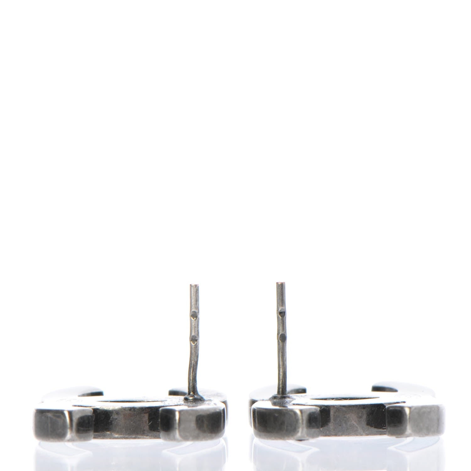 Chanel Lambskin CC Earrings Marine 4 of 6