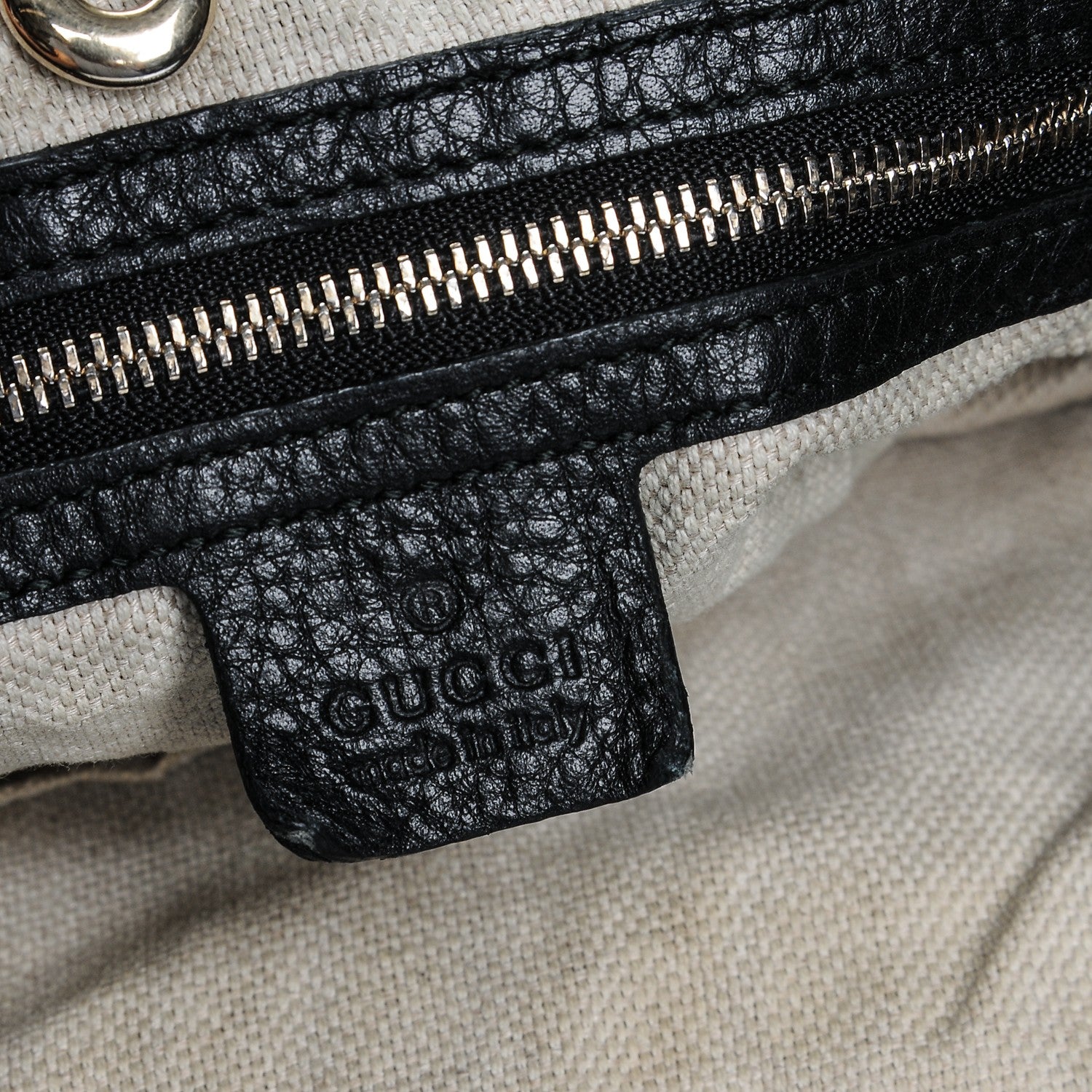 Gucci Pebbled Calfskin Large Soho Chain Shoulder Bag Black 5 of 9