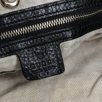 Gucci Pebbled Calfskin Large Soho Chain Shoulder Bag Black 5 of 9