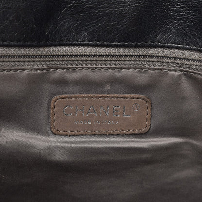 Chanel Glazed Calfskin Twisted Maxi Flap Black 7 of 14