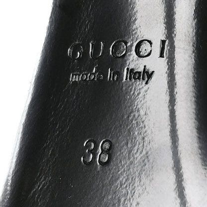 Gucci Tela Retino Patent Signoria Slingback Pumps 38 Black 7 of 8