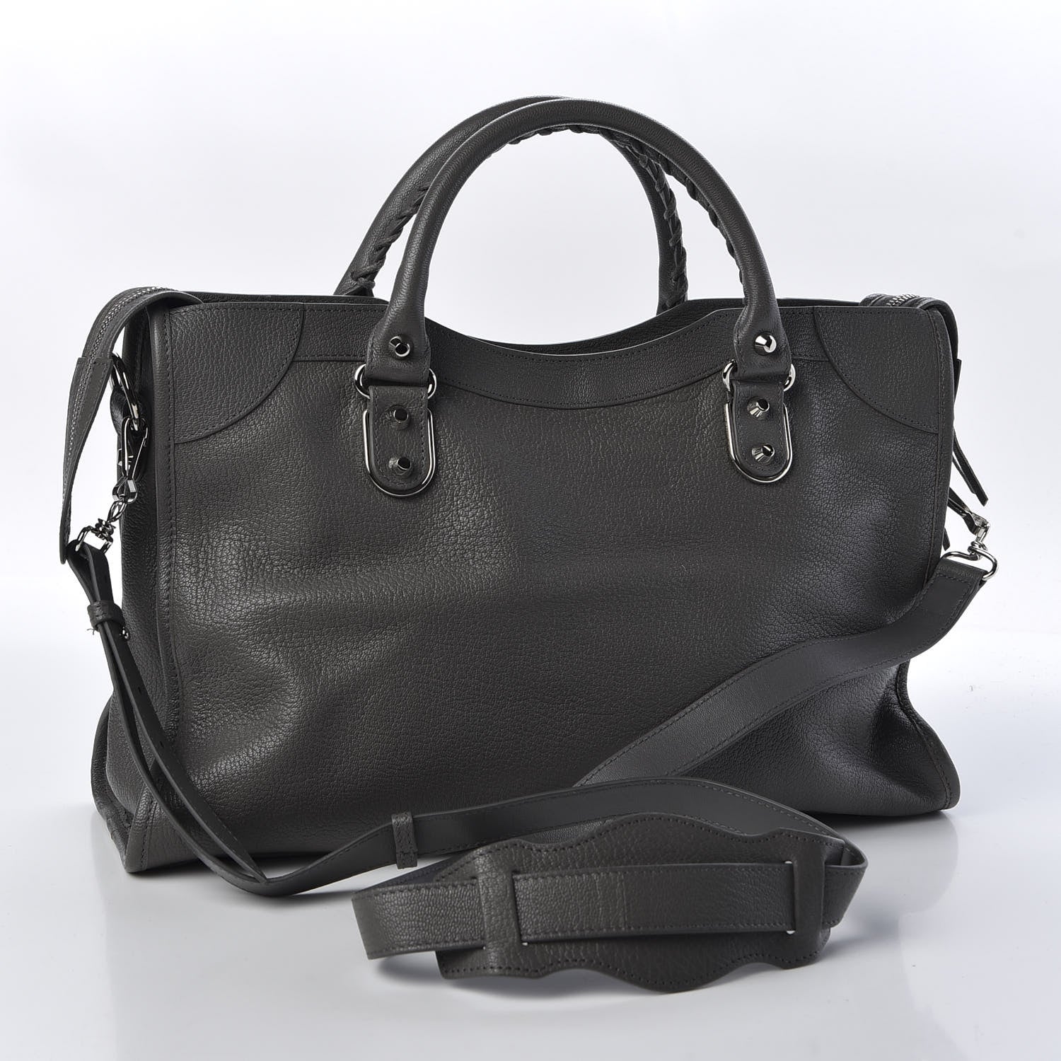 Balenciaga Chevre Silver Metallic Edge Hardware City Gris Acier 2 of 9