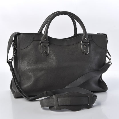Balenciaga Chevre Silver Metallic Edge Hardware City Gris Acier 2 of 9