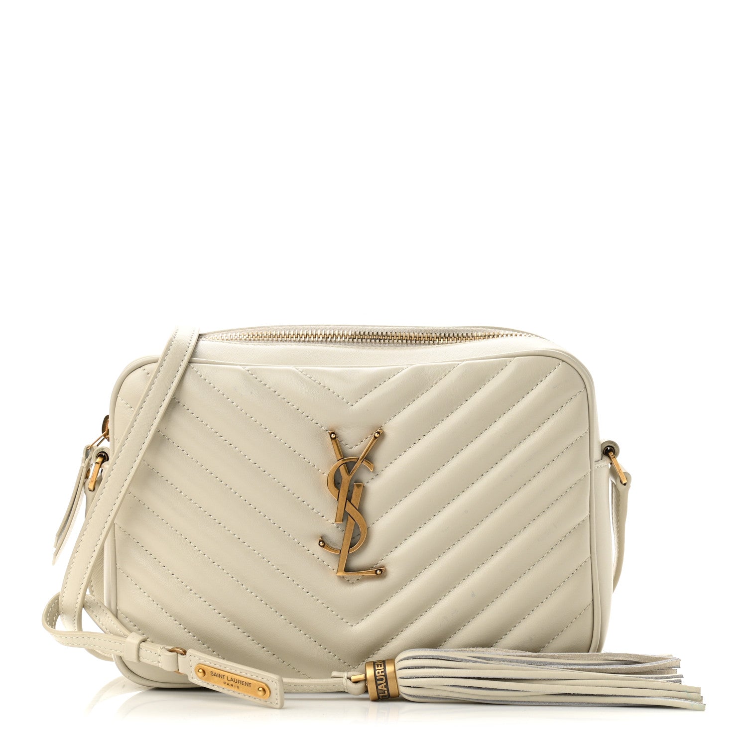 Saint Laurent Calfskin Matelasse Monogram Lou Camera Bag Crema Soft 1 of 13