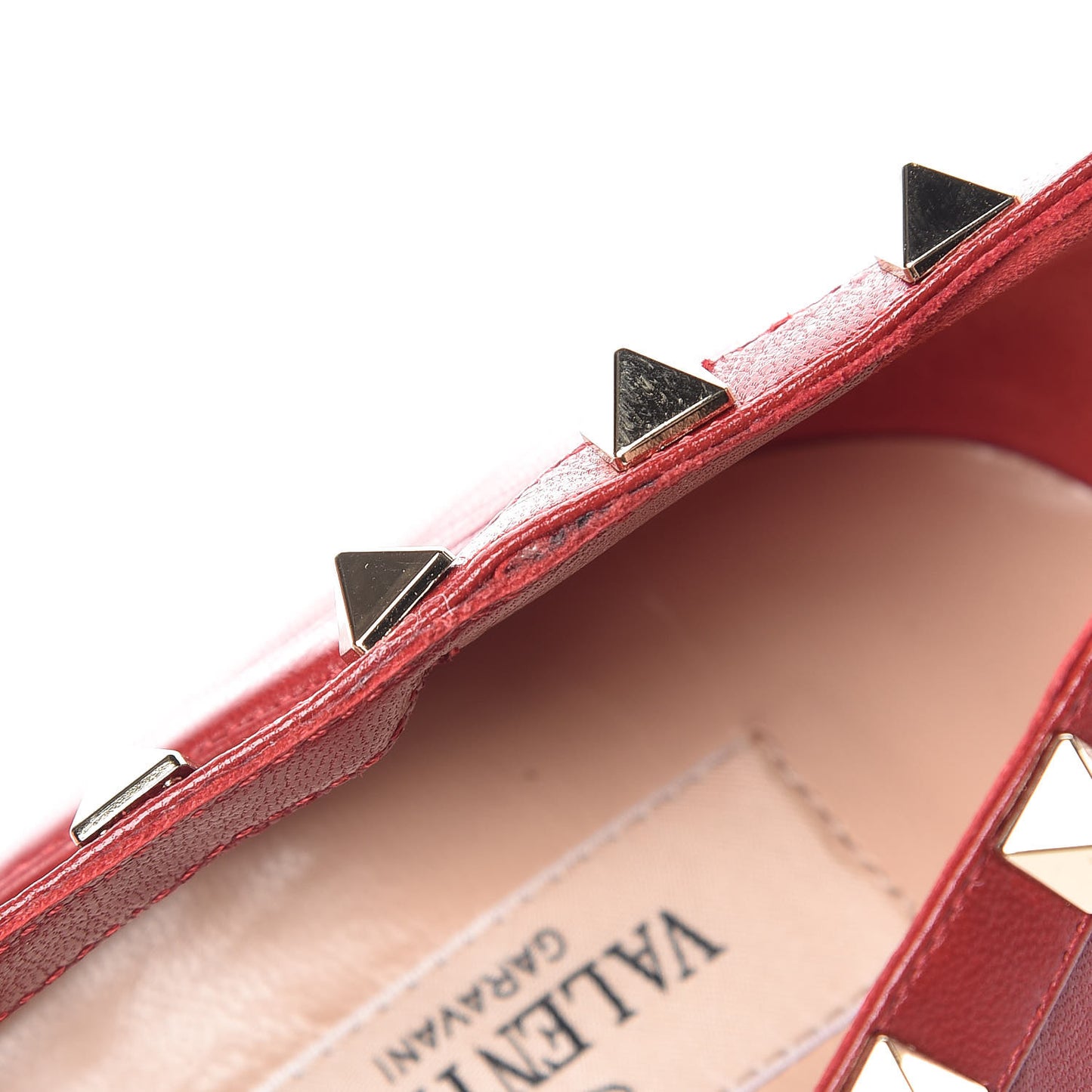 Nappa Rockstud Cross Strap D'Orsay 105mm Pumps 37.5 Rosso Valentino