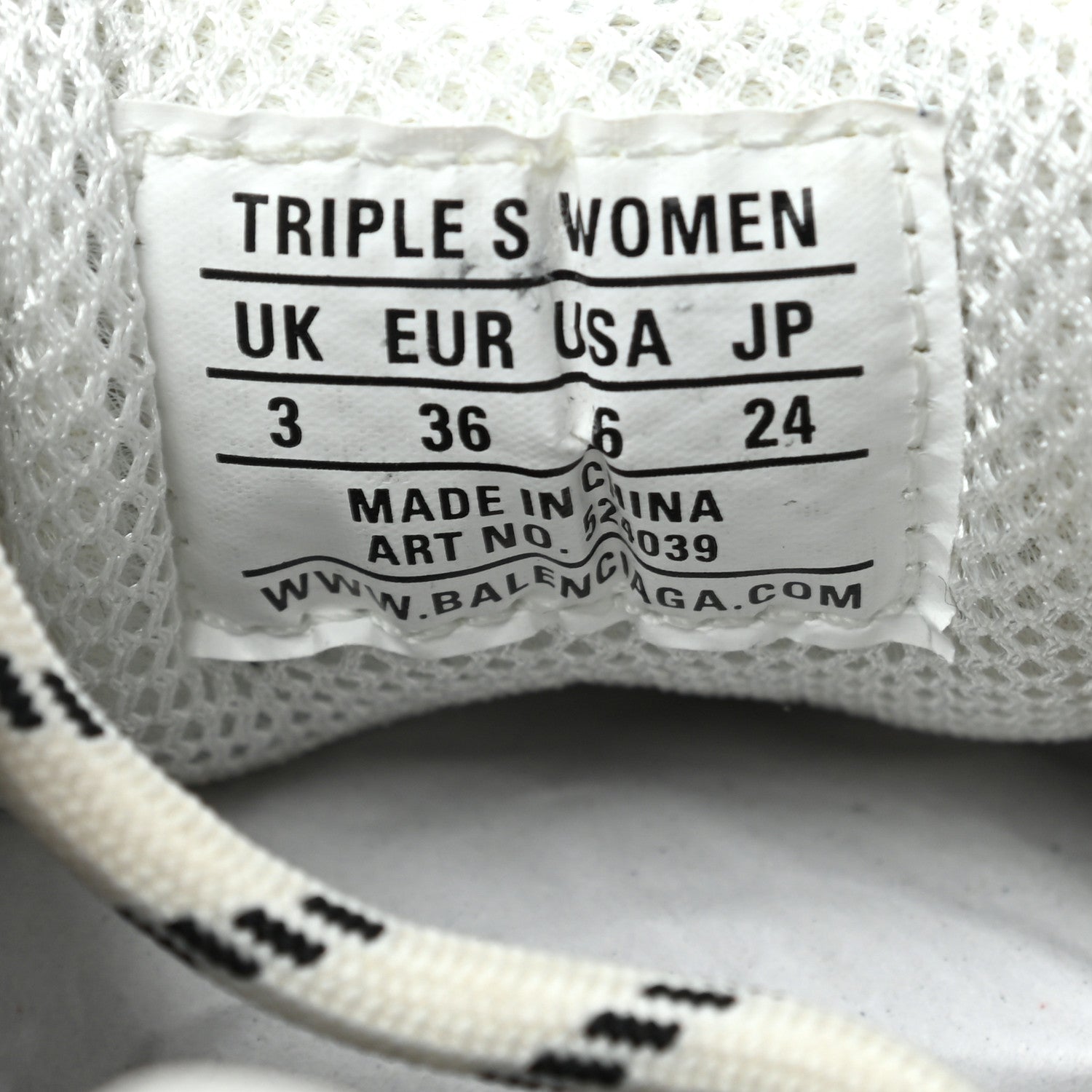 Balenciaga Fabric Mesh Womens Triple S Sneakers 36 White Blue Pink 6 of 9