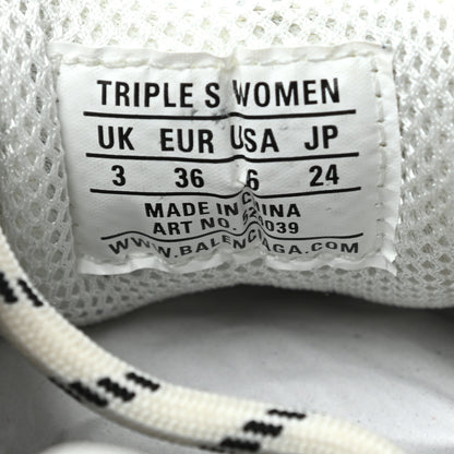 Balenciaga Fabric Mesh Womens Triple S Sneakers 36 White Blue Pink 6 of 9
