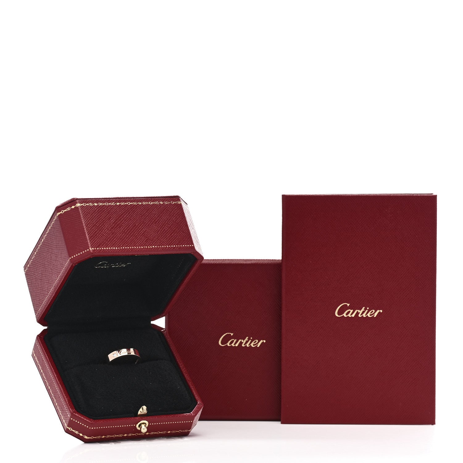 Cartier 18K Pink Gold Diamond 4mm C De Cartier Wedding Band Ring 51 5.75 6 of 6