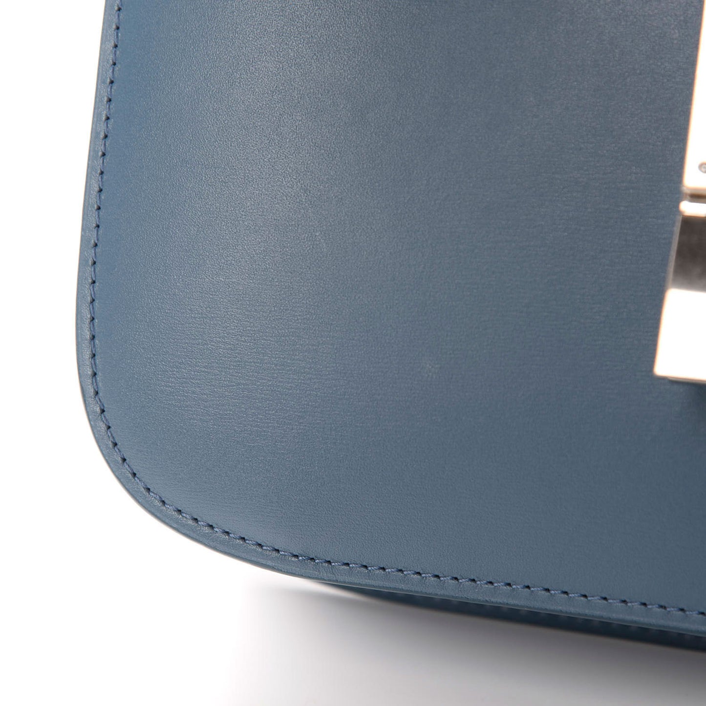 Smooth Calfskin Medium Classic Box Flap Bag Slate