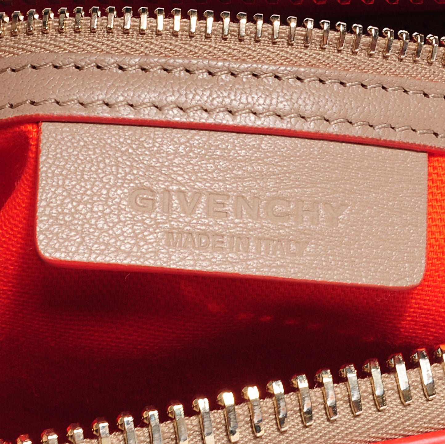 Sugar Grained Goatskin Small Tri-Color Antigona Taupe Black Orange