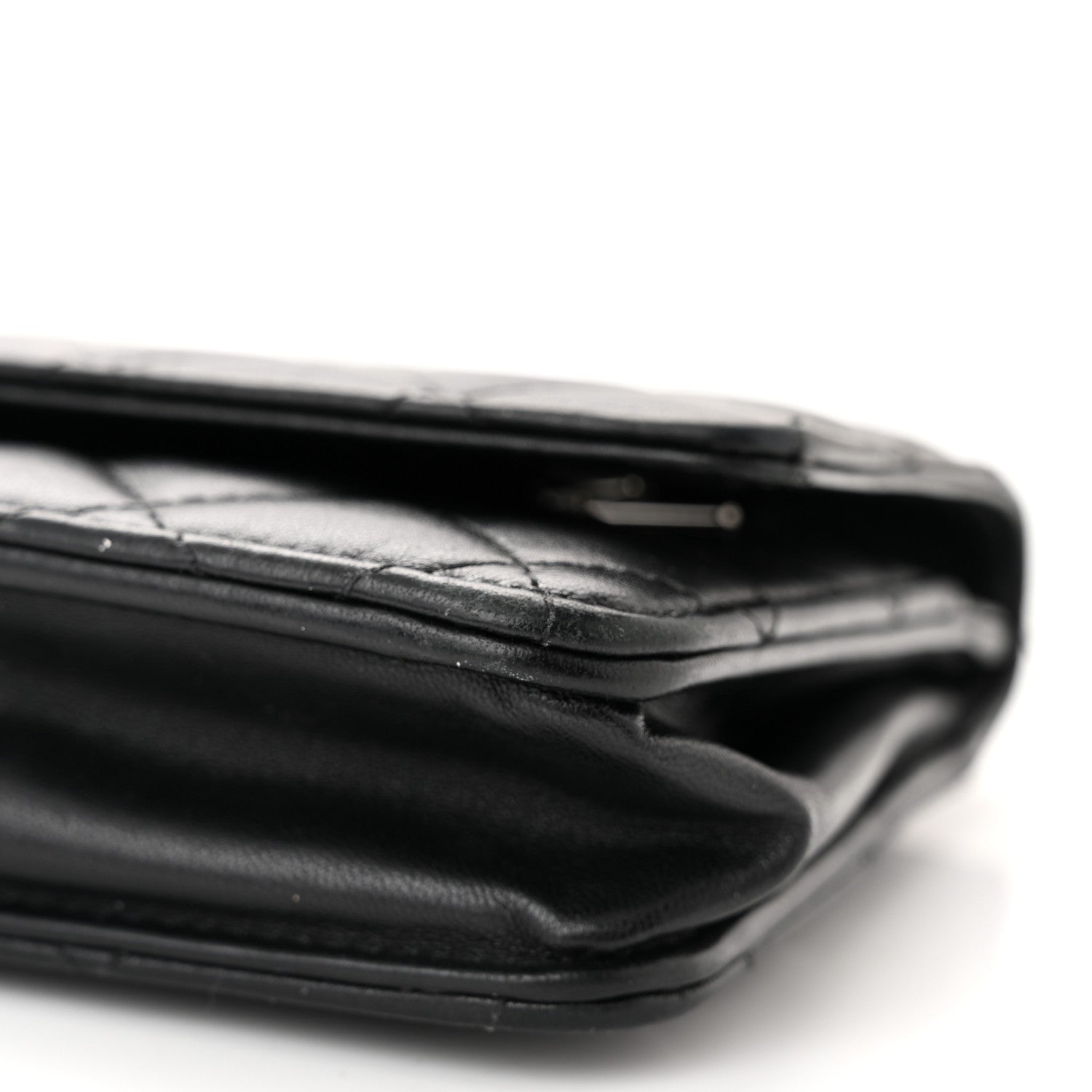 Chanel Lambskin Quilted Wallet On Chain WOC Black 11 of 12
