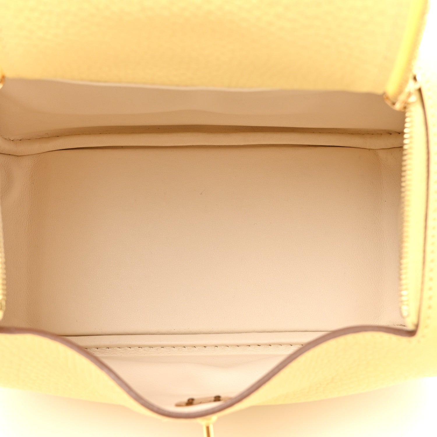 Hermes Taurillon Clemence Mini Lindy 20 Jaune Poussin 5 of 12
