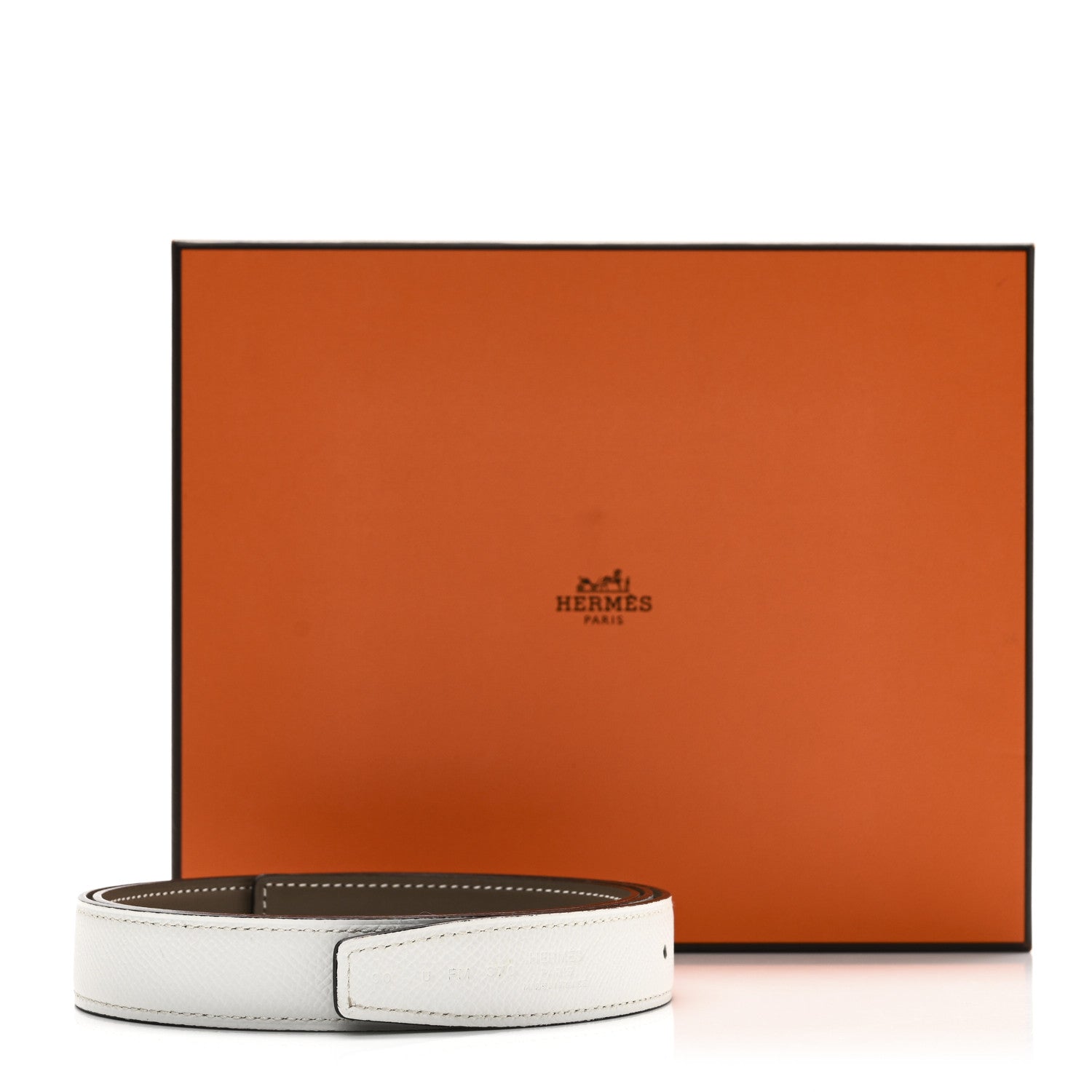 Hermes Swift Epsom 32mm Belt Strap 90 36 Etoupe White 10 of 10