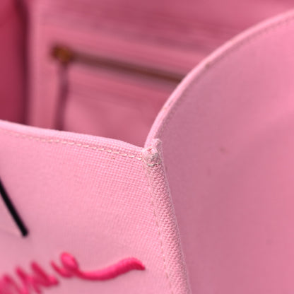 Versace Canvas Suppler Calfskin Cabas GV Signature Tote Pink 19 of 23