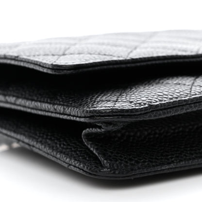Chanel Caviar Quilted Wallet on Chain WOC Black 10 of 12