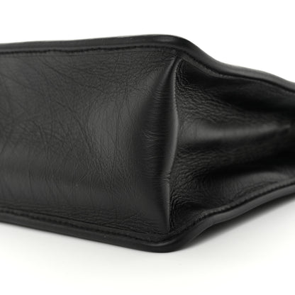 Chanel Aged Calfskin Quilted Graphic Catch Shopping Bag Black 10 of 11
