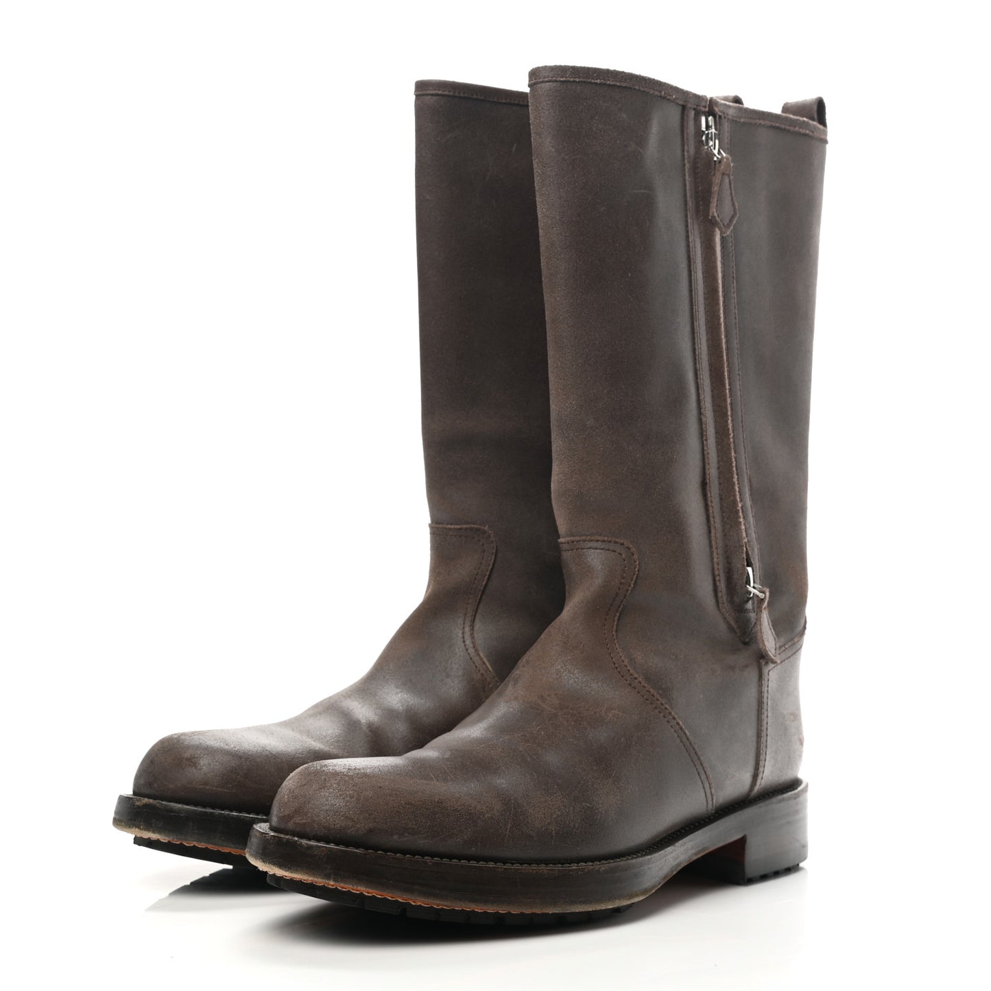 Etriviere Calfskin Lodge Boots 40 Havane