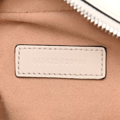 Gucci Calfskin Matelasse Aria Small GG Marmont Chain Shoulder Bag Mystic White 7 of 12