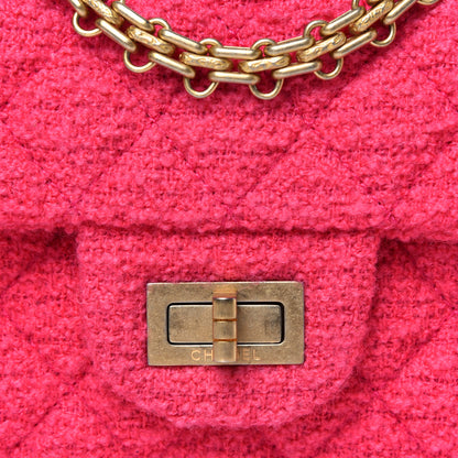 Chanel Tweed Quilted 2.55 Reissue Mini Flap Pink 12 of 12
