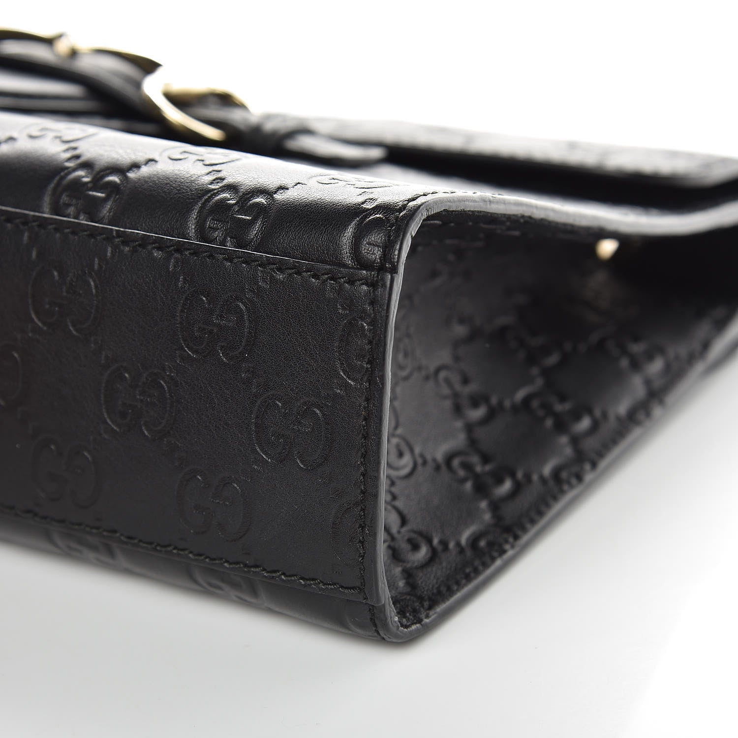 Gucci Guccissima Medium Emily Chain Shoulder Bag Black 12 of 17
