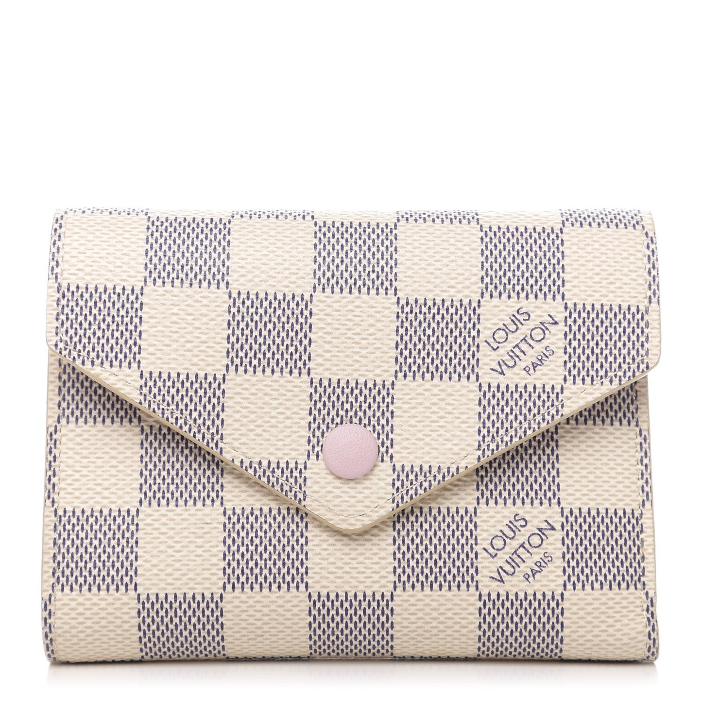 Damier Azur Victorine Wallet Rose Ballerine