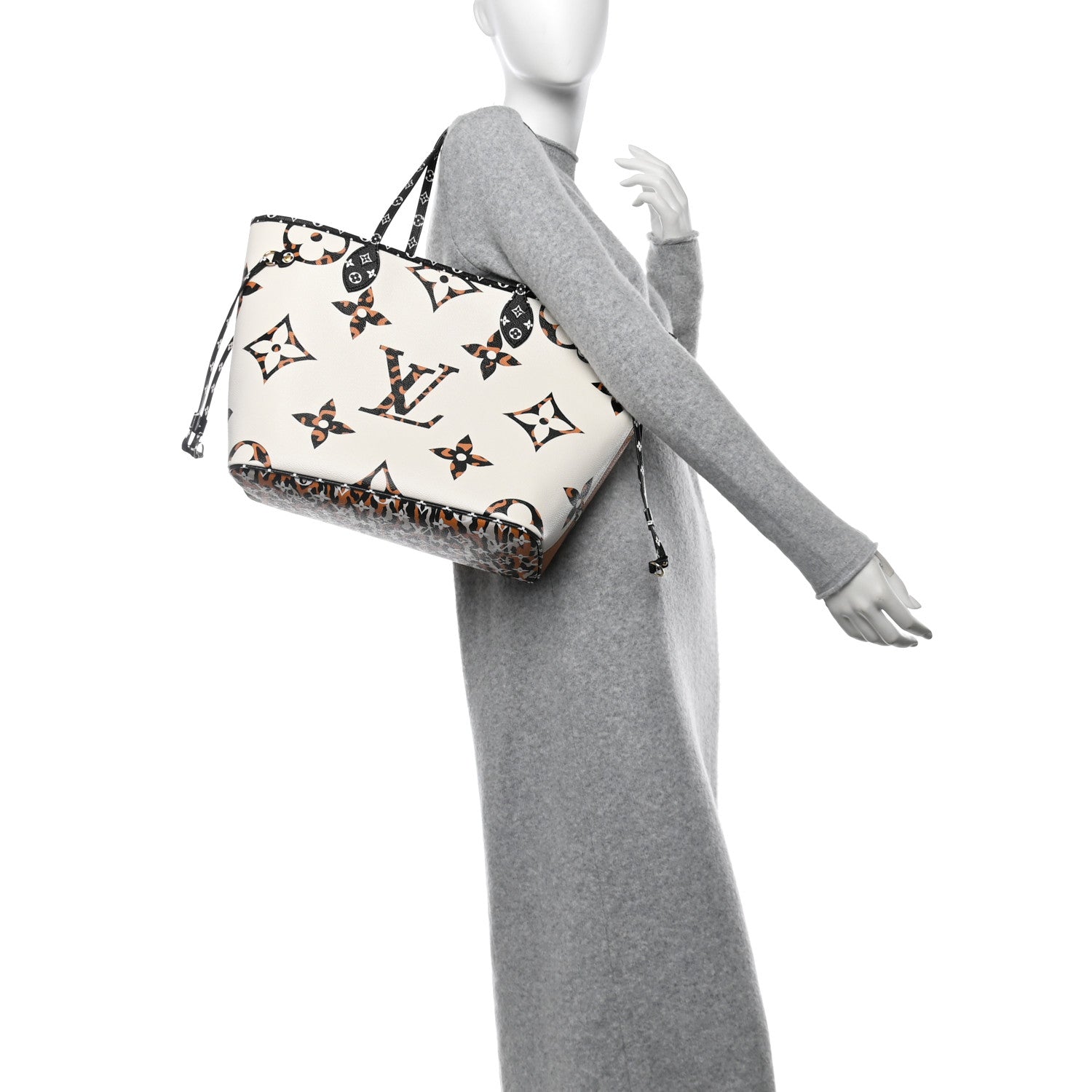 Louis Vuitton Monogram Giant Jungle Neverfull MM Ivory 2 of 13