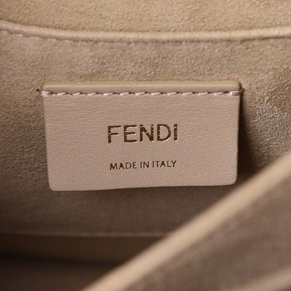 Fendi X FILA Vitello Liberty Mania Bi-Color FF 1974 Embossed Kan I Shoulder Bag White Nebula Multicolor 6 of 14