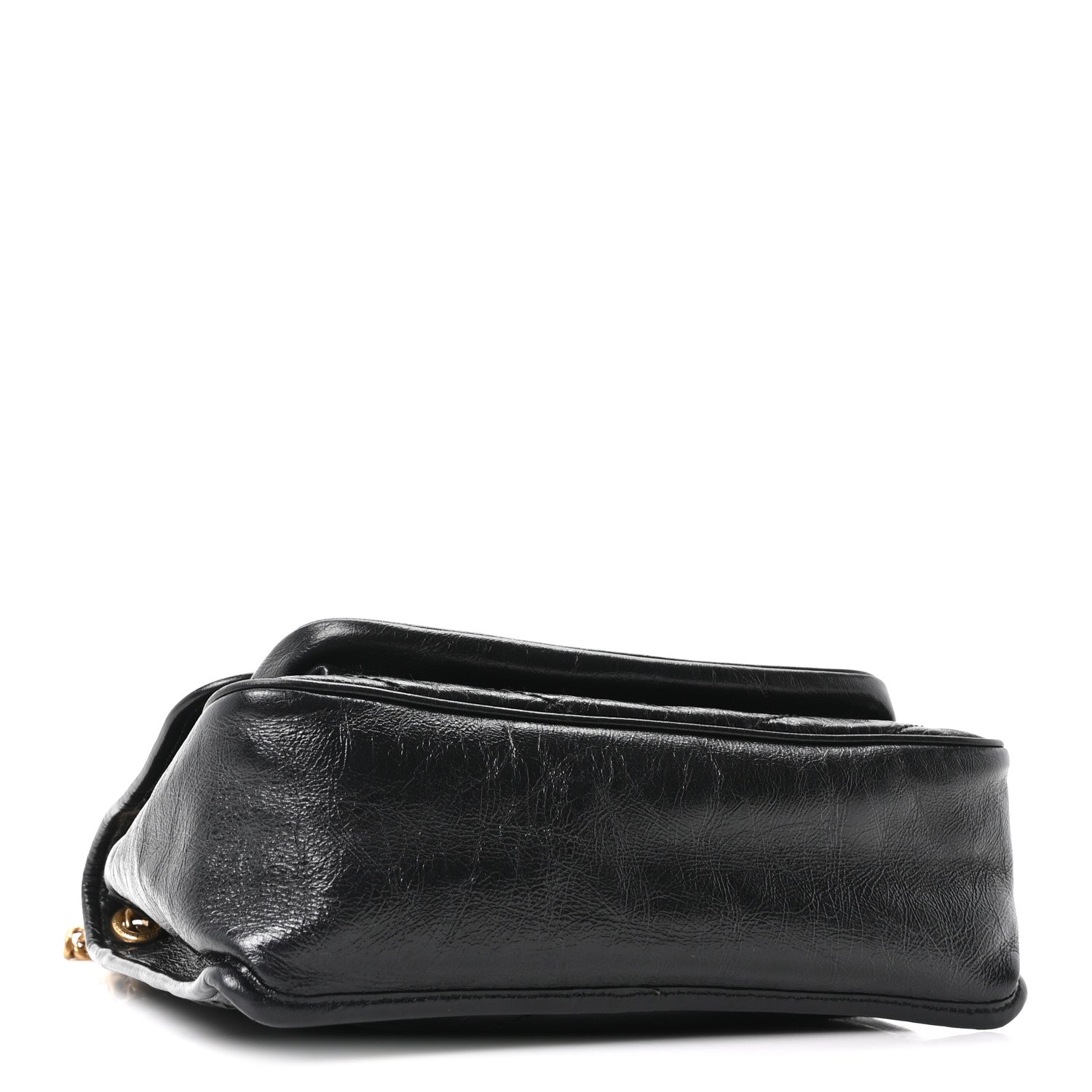 Saint Laurent Crinkled Calfskin Matelasse Monogram Medium Niki Chain Satchel Black 3 of 9