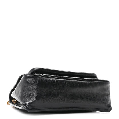 Saint Laurent Crinkled Calfskin Matelasse Monogram Medium Niki Chain Satchel Black 3 of 9