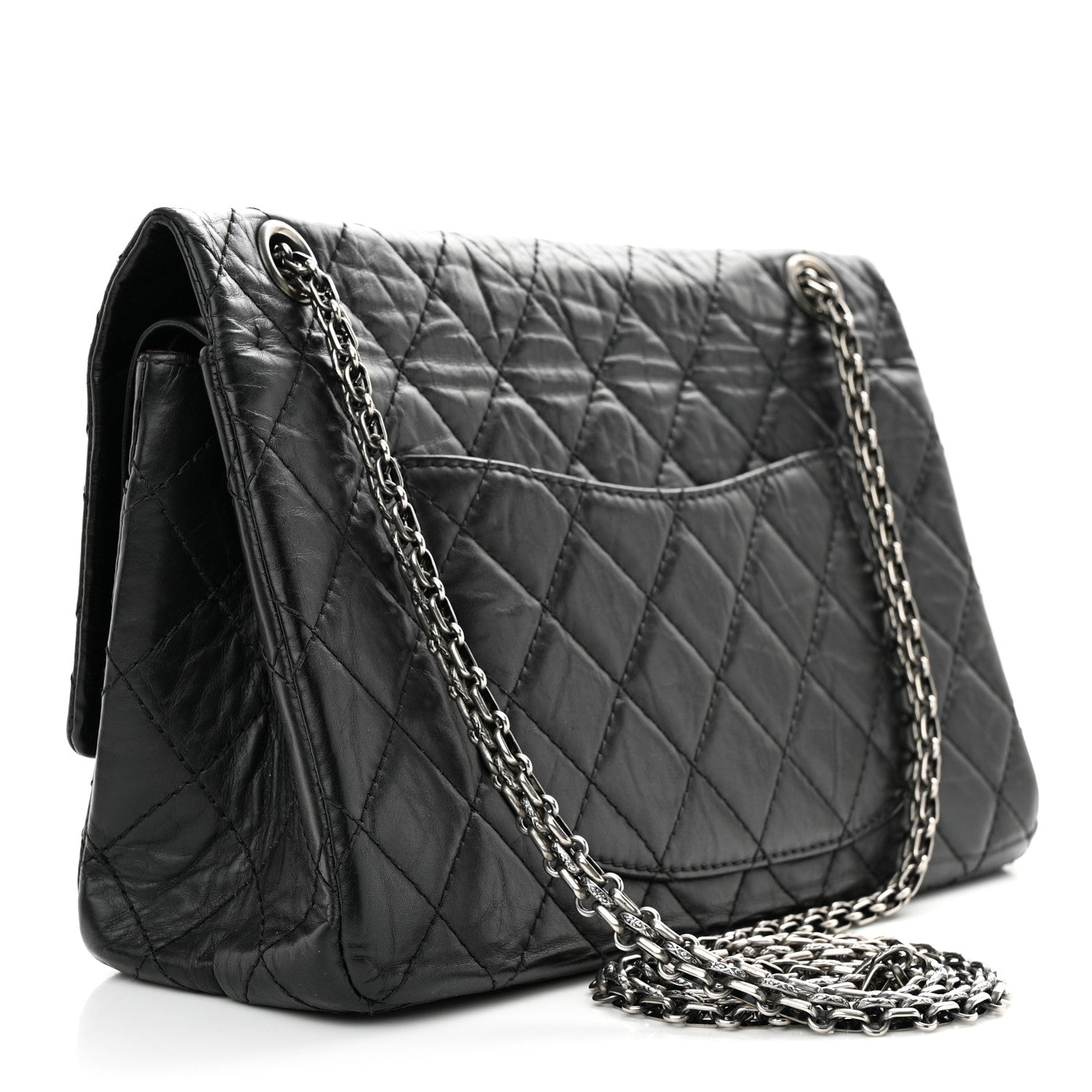 Chanel Aged Calfskin Quilted 2.55 Reissue 226 Flap Black 3 of 12