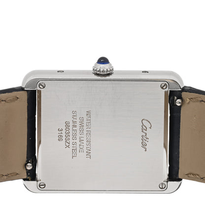 Cartier Stainless Steel Alligator 27mm Tank Solo Quartz Watch 4 of 6