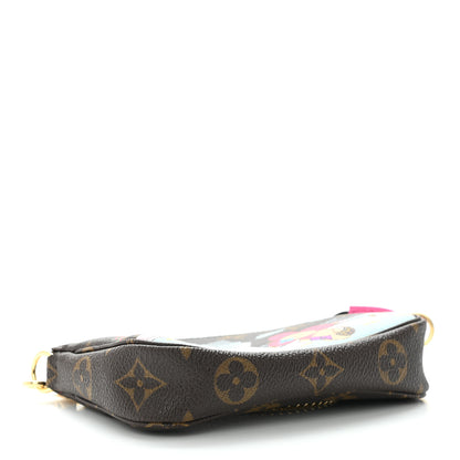 Louis Vuitton Monogram 2022 Christmas Animation Seoul Mini Pochette Accessories Fuchsia 4 of 9
