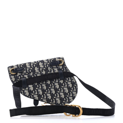 Christian Dior Oblique Saddle Belt Bag Blue 2 of 4