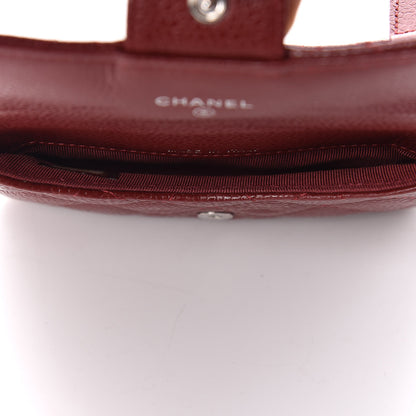 Chanel Caviar Quilted Flap Zip Card Holder Dark Red 7 of 11