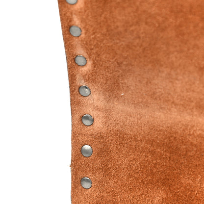 Valentino Garavani Calfskin Embossed Medium Guitar Strap Rockstud Rolling Flap Saddle Bag Brown 11 of 17