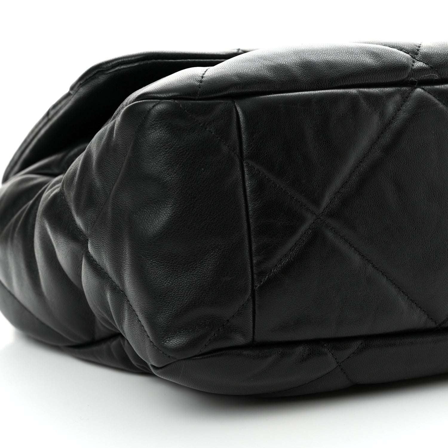 Chanel Goatskin Quilted Maxi Chanel 19 Flap Black 9 of 10
