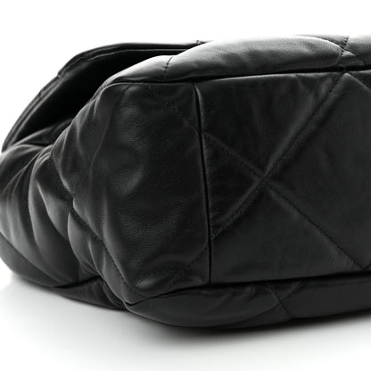 Chanel Goatskin Quilted Maxi Chanel 19 Flap Black 9 of 10