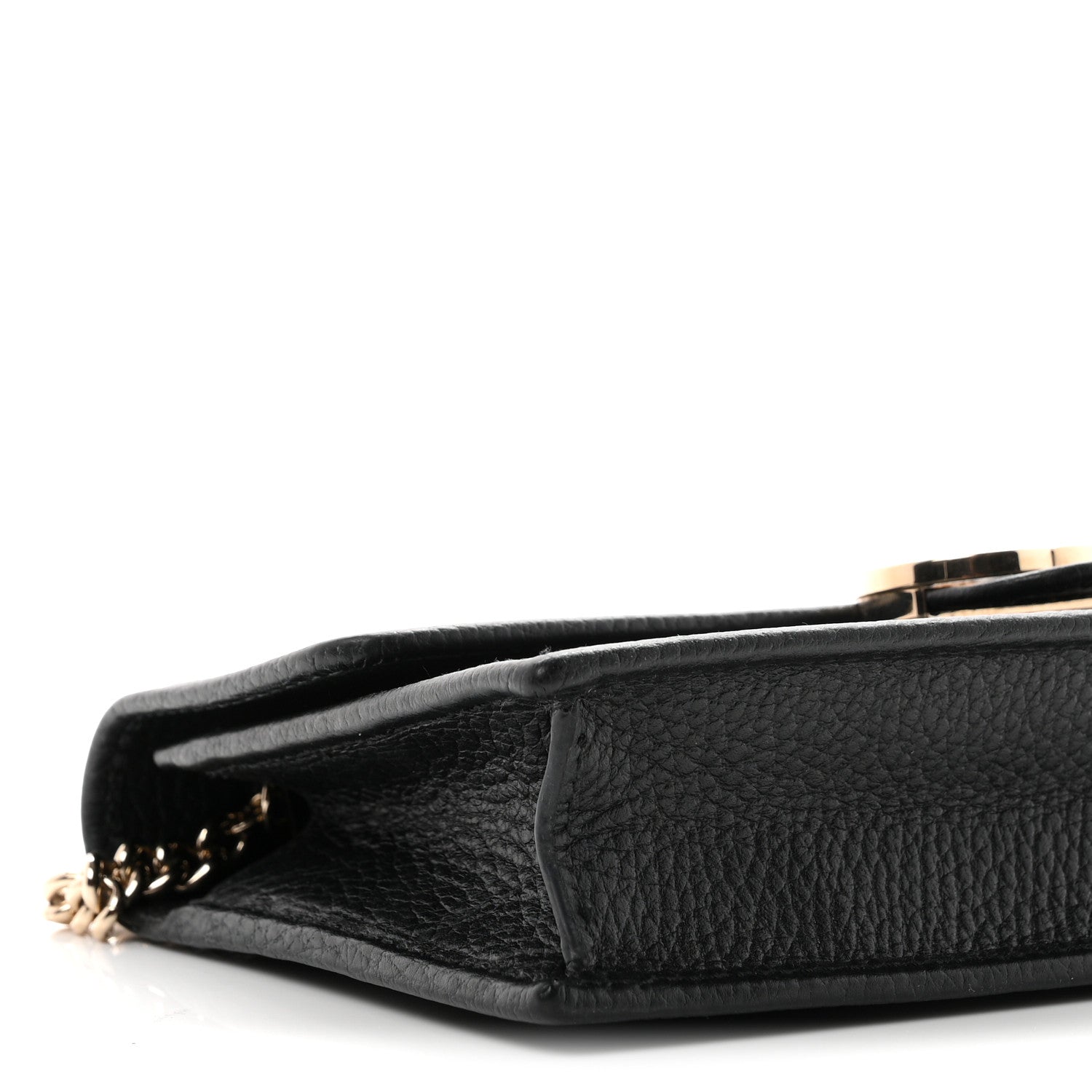 Gucci Dollar Calfskin Interlocking G Chain Wallet Black 9 of 10