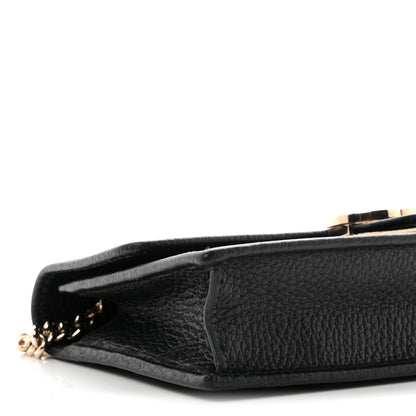 Gucci Dollar Calfskin Interlocking G Chain Wallet Black 9 of 10