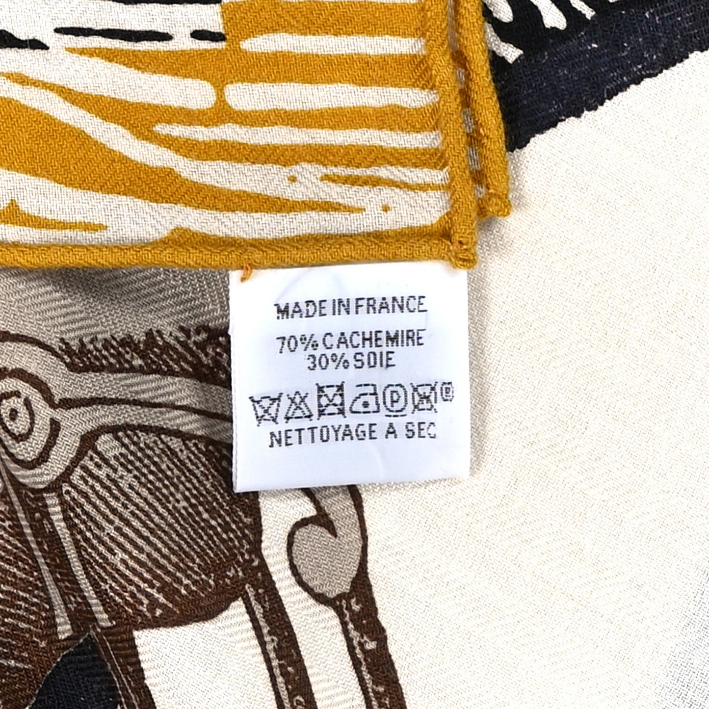 Cashmere Silk Cavaliere En Formes Shawl 140 White Black Kaki