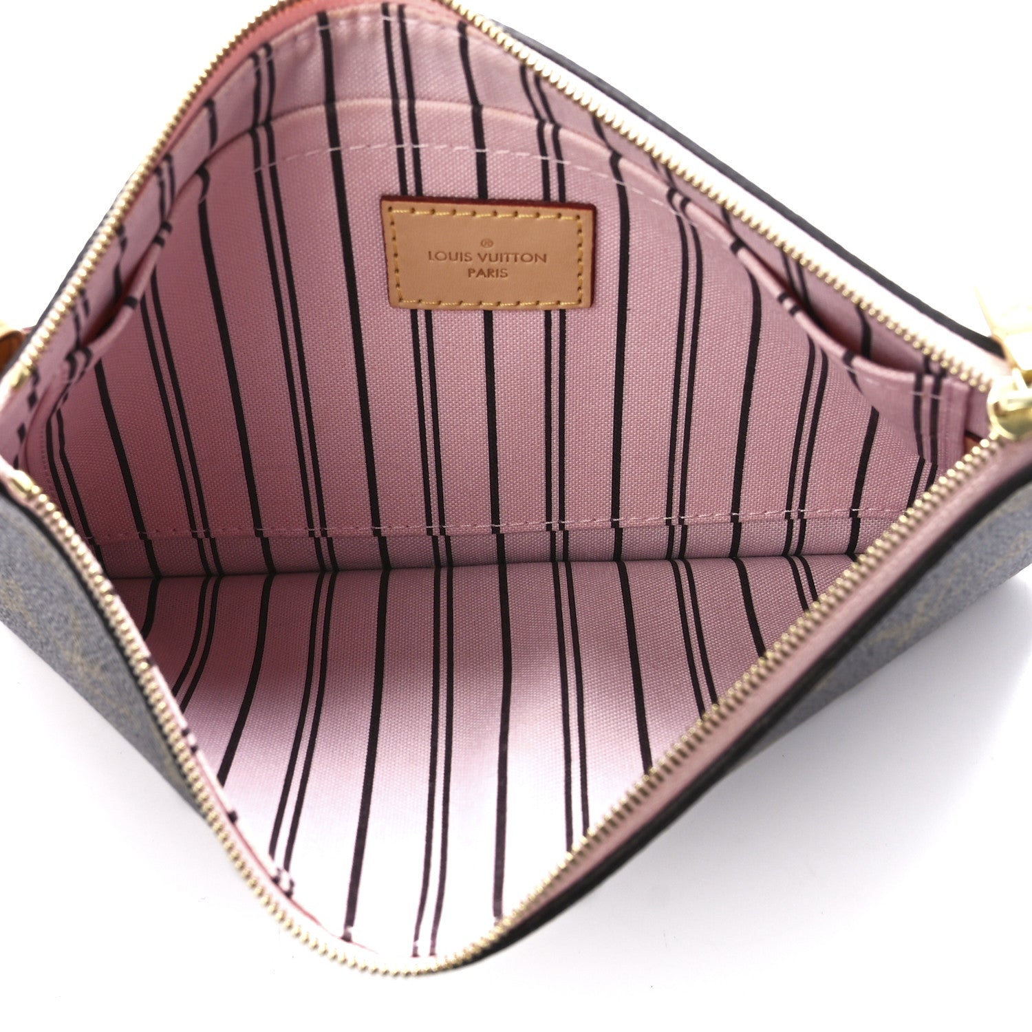 Louis Vuitton Monogram Neverfull MM GM Pochette Rose Ballerine 5 of 11
