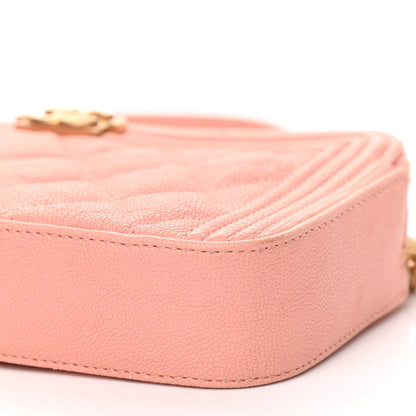 Chanel Caviar Quilted Small Boy Clutch With Chain Light Pink 12 of 12