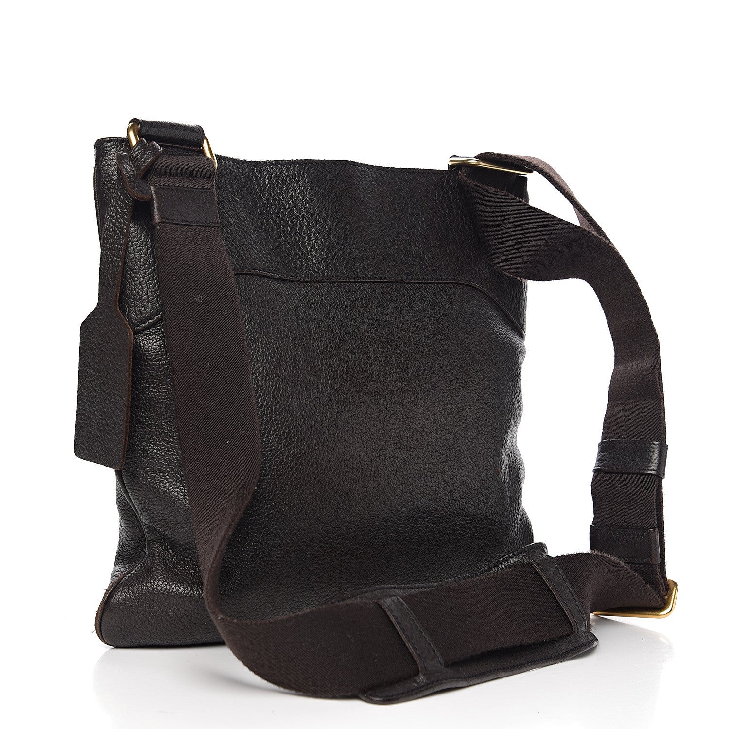 Prada Cervo Deerskin Flat Messenger Bag Ebano 2 of 12