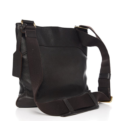 Prada Cervo Deerskin Flat Messenger Bag Ebano 2 of 12