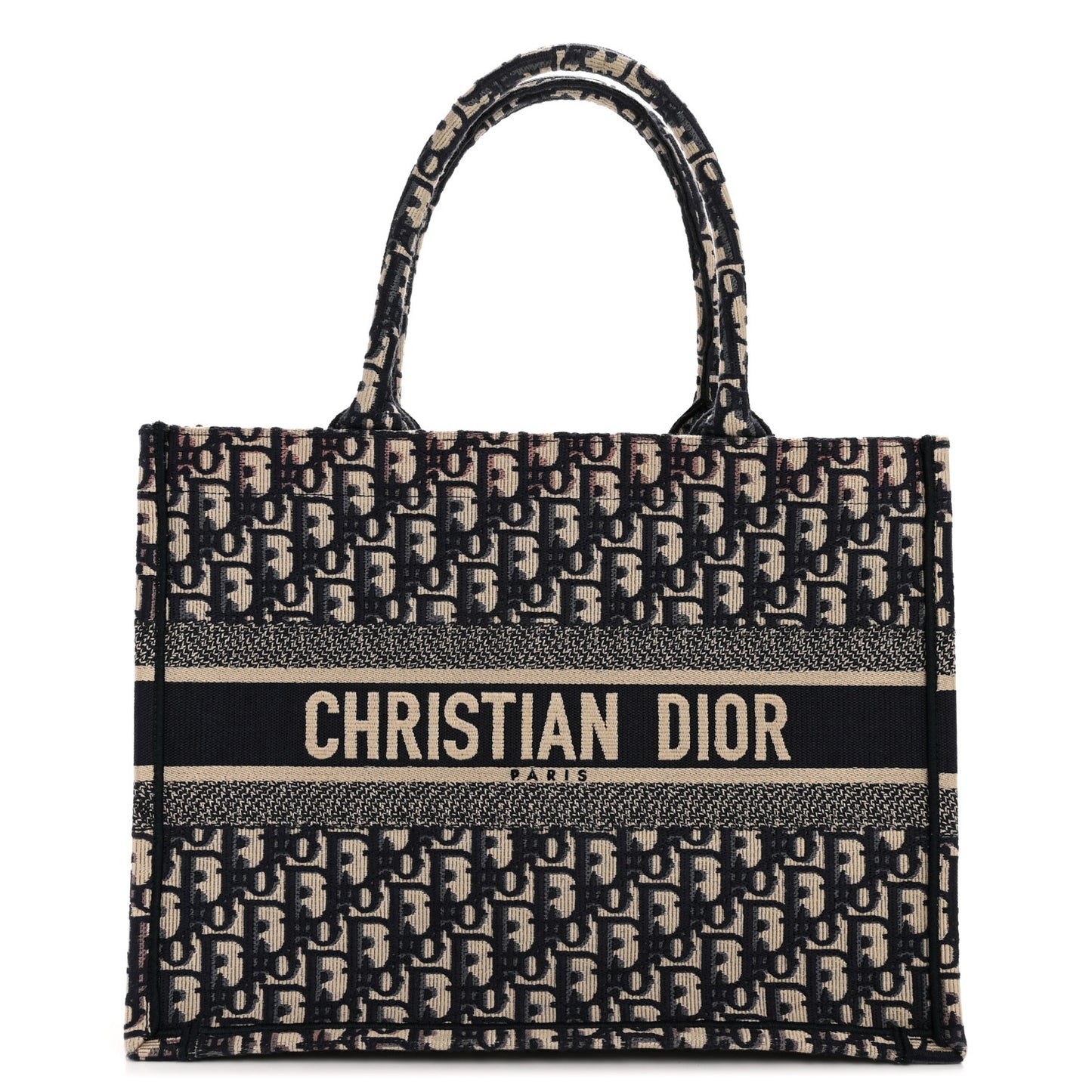 Oblique Medium Book Tote Blue Multicolor
