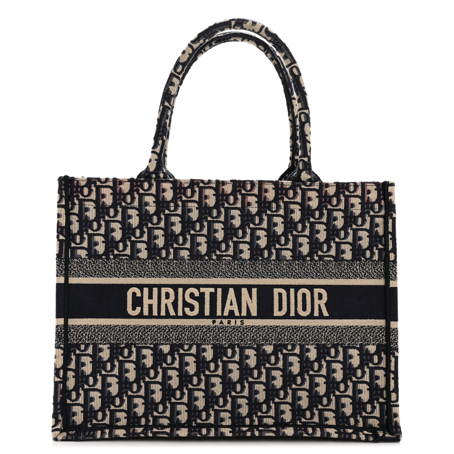 Christian Dior Oblique Medium Book Tote Blue Multicolor 1 of 12