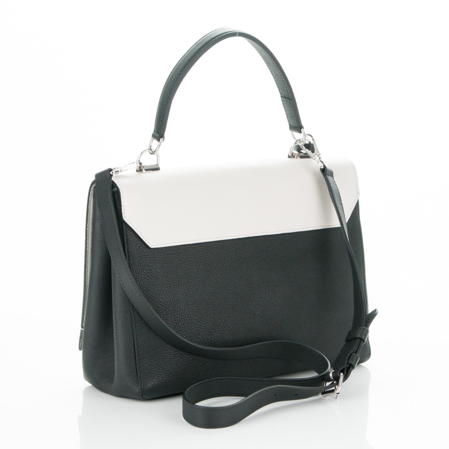 Calfskin Mechanical Flowers Lockme II Black White