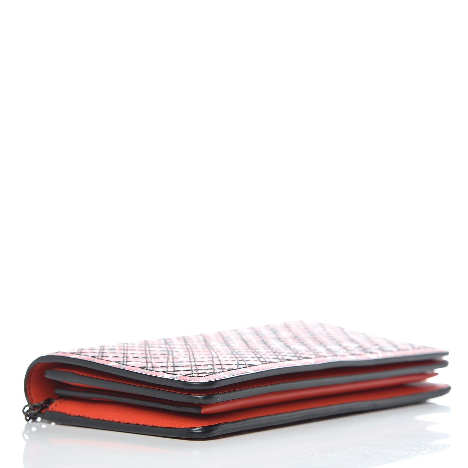 Bottega Veneta Embroidered Nappa Continental Wallet on Chain China Red 4 of 9