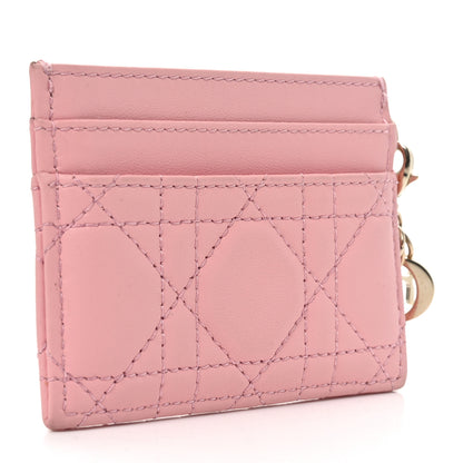 Christian Dior Lambskin Cannage Lady Dior Card Holder Melacoton 3 of 7