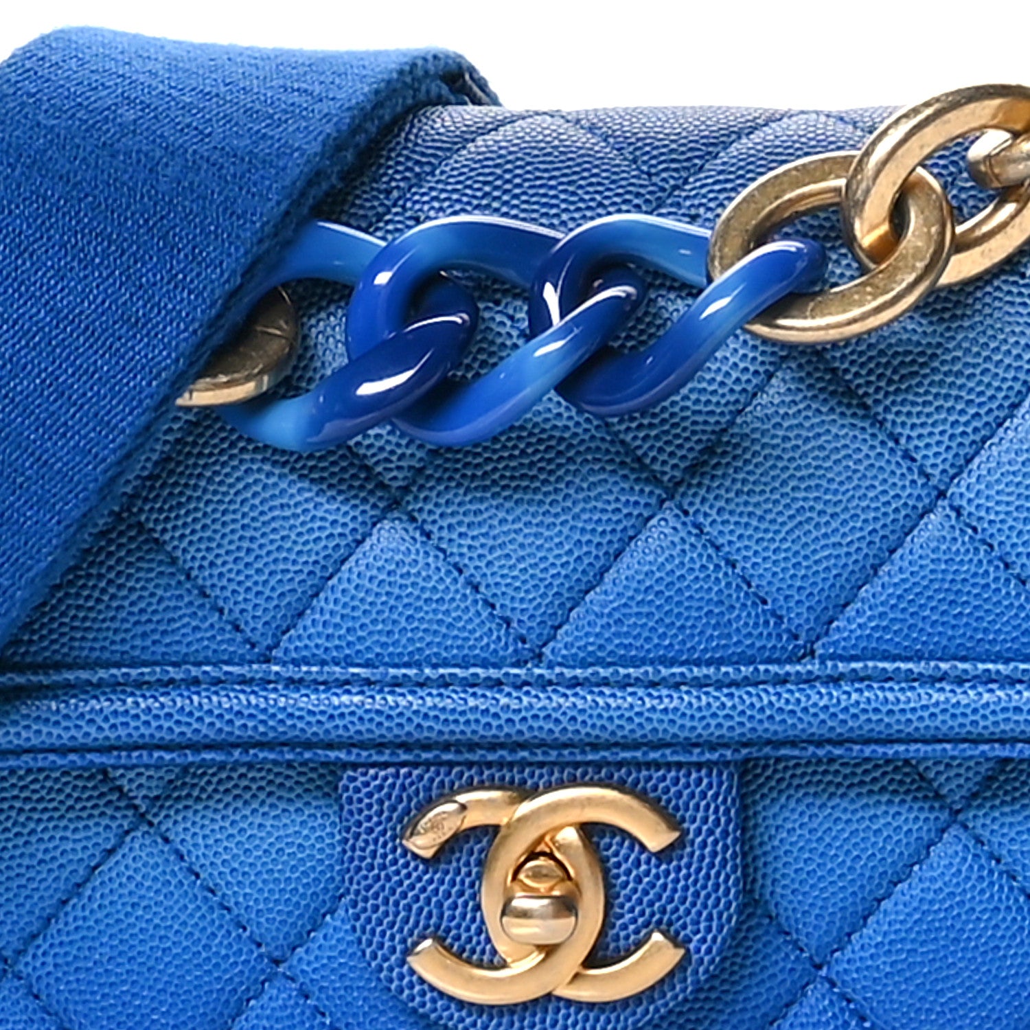 Chanel Caviar Quilted Small Sunset On The Sea Flap Blue 8 of 12